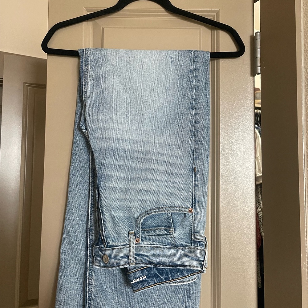Old Navy Medium Blue Sky Hi High-Rise Wide Leg Jeans